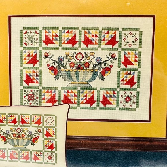 Needle Treasures New Hope Baskets Kit - Cross Stitch Quilt Blocks - New - Picture 2 of 7